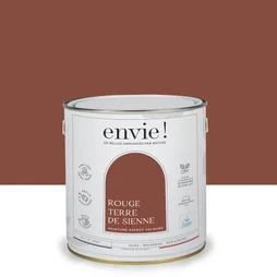 Peinture mur, boiserie rouge terre de sienne velours ENVIE Biosourcée 2L
