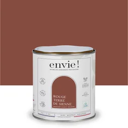 Peinture mur, boiserie rouge terre de sienne velours ENVIE Biosourcée 0.5L