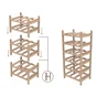 Range bouteilles pin massif IKO pour 6 bouteilles