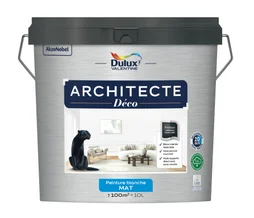 Peinture mur, plafond, blanc mat DULUX VALENTINE Architecte déco 10L