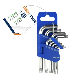 Jeu de 9 clés torx 10-50, DEXTER
