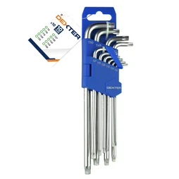 Jeu de 10 clés longues torx, DEXTER