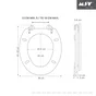 Abattant wc mdf sans fonction decor sherkan msv