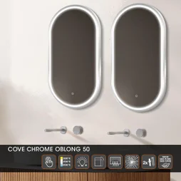 Miroir lumineux ovale l. x H.90 cm 3355