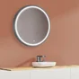 Miroir lumineux rond cuivré Diam.80 cm 3360
