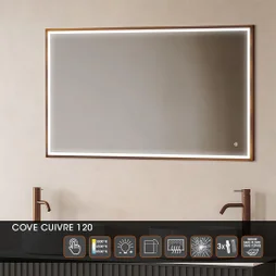 Miroir lumineux rectangulaire l. x H.75 cm 3364