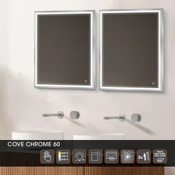 Miroir lumineux rectangulaire l. x H.75 cm 3350