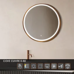 Miroir lumineux rond Diam.80 cm 3366