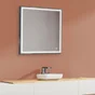 Miroir lumineux rectangulaire cuivré L80 x H75