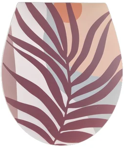 Abattant wc thermodur frein de chute declip decor monstera vif