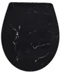 Abattant wc thermodur frein de chute declip decor marbre noir vif