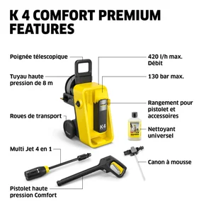 Nettoyeur haute pression KARCHER K4 PREMIUM CONFORT 130 bar(s)