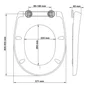 Abattant wc thermodur click & clean classic frein chute declip vert