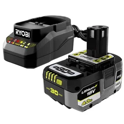 Chargeur et batterie RYOBI, 18 V, 4 Ah Rc18120b-140xg lithium-ion