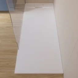 Receveur de douche extraplat, résine, blanc L.170 x l.70 cm, Neo