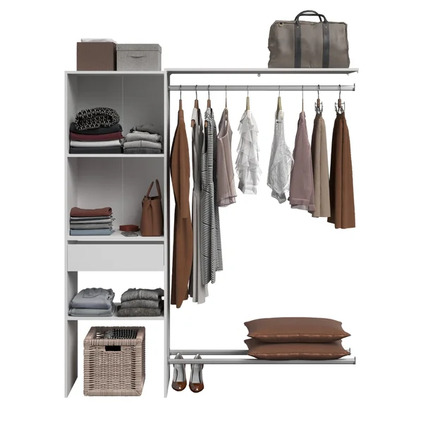 Kit dressing Aura blanc H.185,8 x L.165,9 x P.39,7 cm