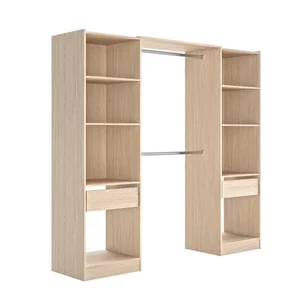Kit dressing ajustable Astra effet chêne H.205 x L.120 / 220 x P.50 cm