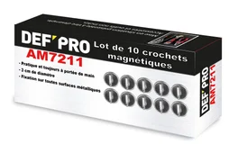 Lot de 10 crochets magnétiques, DOMAC