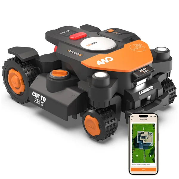Robot tondeuse connecté WORX VISION CLOUD 4WD Wr344e 4000m²