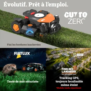 Robot tondeuse connecté WORX VISION CLOUD 4WD Wr344e 4000m²