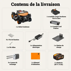 Robot tondeuse connecté WORX VISION CLOUD 4WD Wr344e 4000m²