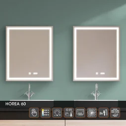 Miroir led integre horea rectangle l60xh70 cm mp glass