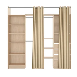 Kit dressing ajustable Solis effet chêne H.220 x L.160 - 220 x P.50 cm