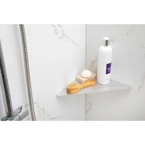 Etagère de douche angle dans le joint de carrelage, chromé Tatay, 24x24x0,2 cm