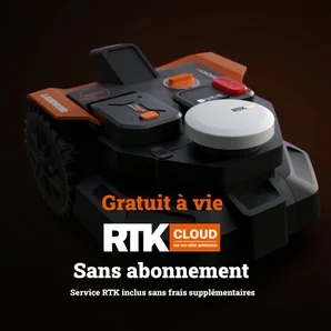 Robot tondeuse connecté sans fil WORX VISION CLOUD 2WD - Jusqu'à 1200m² - WR312E