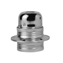 Douille e27 metal + 2 bagues chrome tibelec