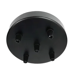 Plafonnier rosace métal 5 cables d 15 cm noir TIBELEC
