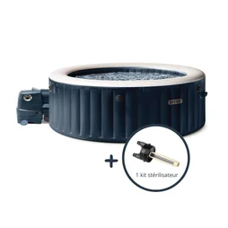 Spa gonflable 4 places INTEX Blue Navy rond + kit stérilisateur