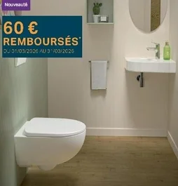 Pack WC suspendu G500 Compact technologie Rimfree GEBERIT
