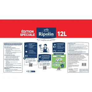 Peinture mur, plafond blanc mat RIPOLIN Edition spéciale 12L