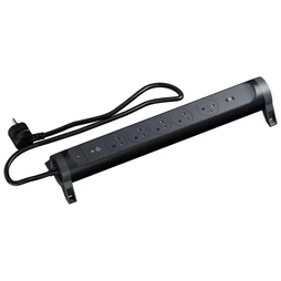 Multiprise parafoudre 5 prises avec interrupteur et 2 USB-C, 1.5 m noir LEGRAND