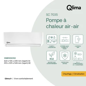 Unité intérieure de climatiseur Mono / multisplit QLIMA sc7035, 3.5 KW
