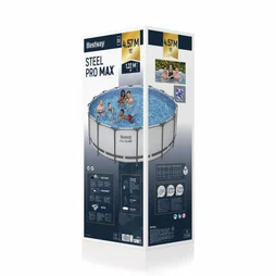 pPiscine hors sol ronde 457x122 + filtre cartouche+échelle + bâche BESTWAY