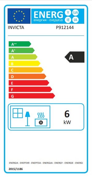Poêle à bûche INVICTA Norik anthracite, 6 kW