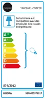 Suspension, E27 Moderne Hoopa Métal Cuivre 1 X 60 W Inspire