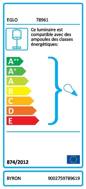 Lampe Chic Acier Inox Cuivre, Inspire Byron