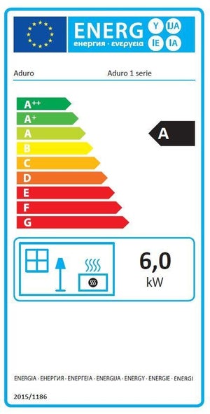 Poêle à bûche ADURO 1.1 noir, 6 kW