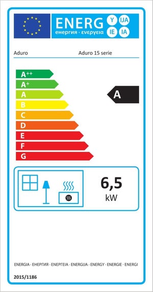 Poêle à bûche ADURO 9 noir, 6 kW