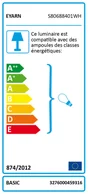 Spot patère, acier gu10, blanc max 40 W Basic