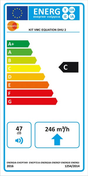 Kit vmc simple flux autoréglable à détection d'humidité, EQUATION Dhu 2