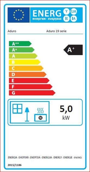 Poêle à bois 19, ADURO, 5 kw