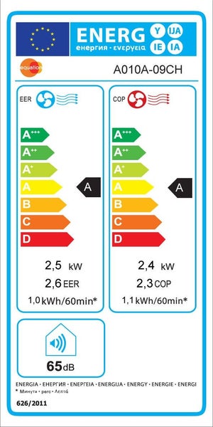 Climatiseur mobile réversible EQUATION in only 2 2500 w