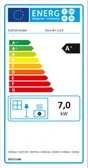 Poêle à bûche Faro w+ 2.0, JUSTUS, 7 kW noir / sable