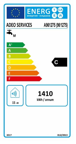 Chauffe-eau électrique vertical mural, 75 L