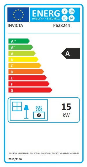 Poêle à bûche INVICTA Fifty sur arche anthracite, 10 kW