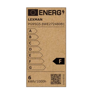 Ampoule décorative led à filament ambré globe 95 mm E27 5.8 W, LEXMAN